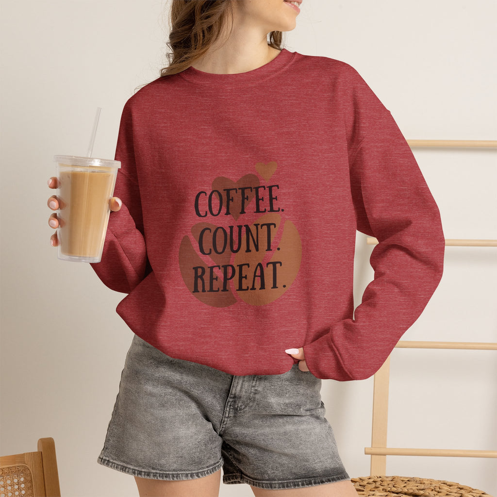 Coffee. Count. Repeat. Crewneck Sweatshirt