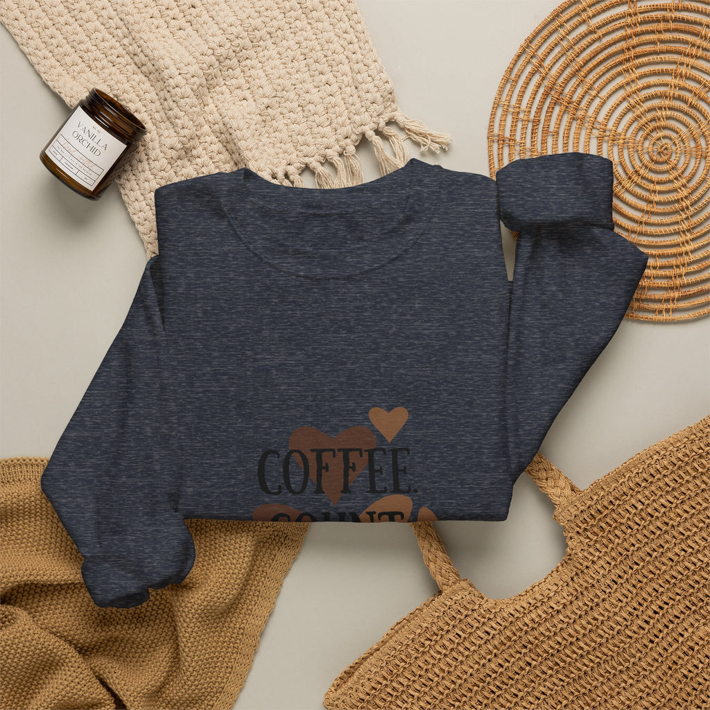 Coffee. Count. Repeat. Crewneck Sweatshirt