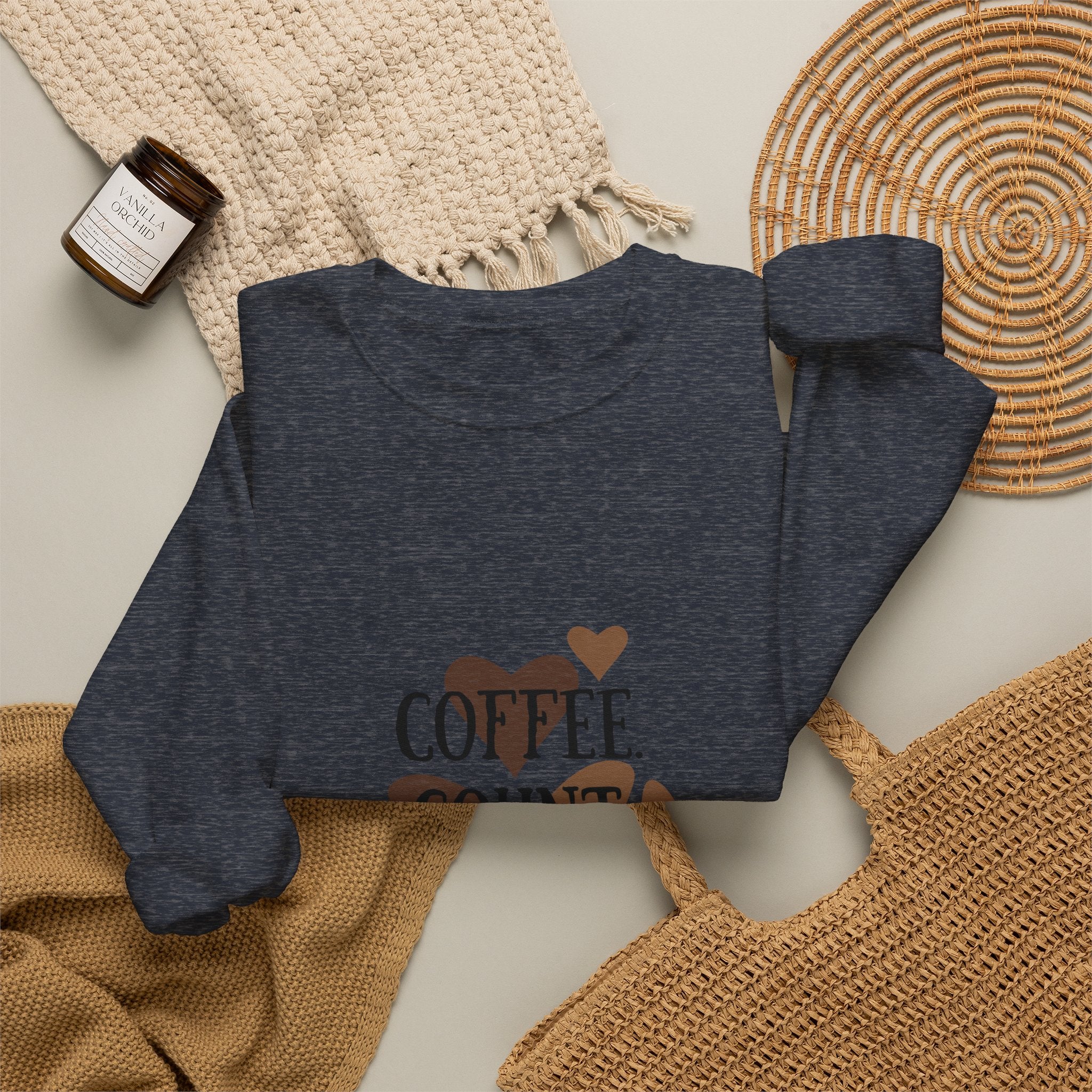 Coffee. Count. Repeat. Crewneck Sweatshirt