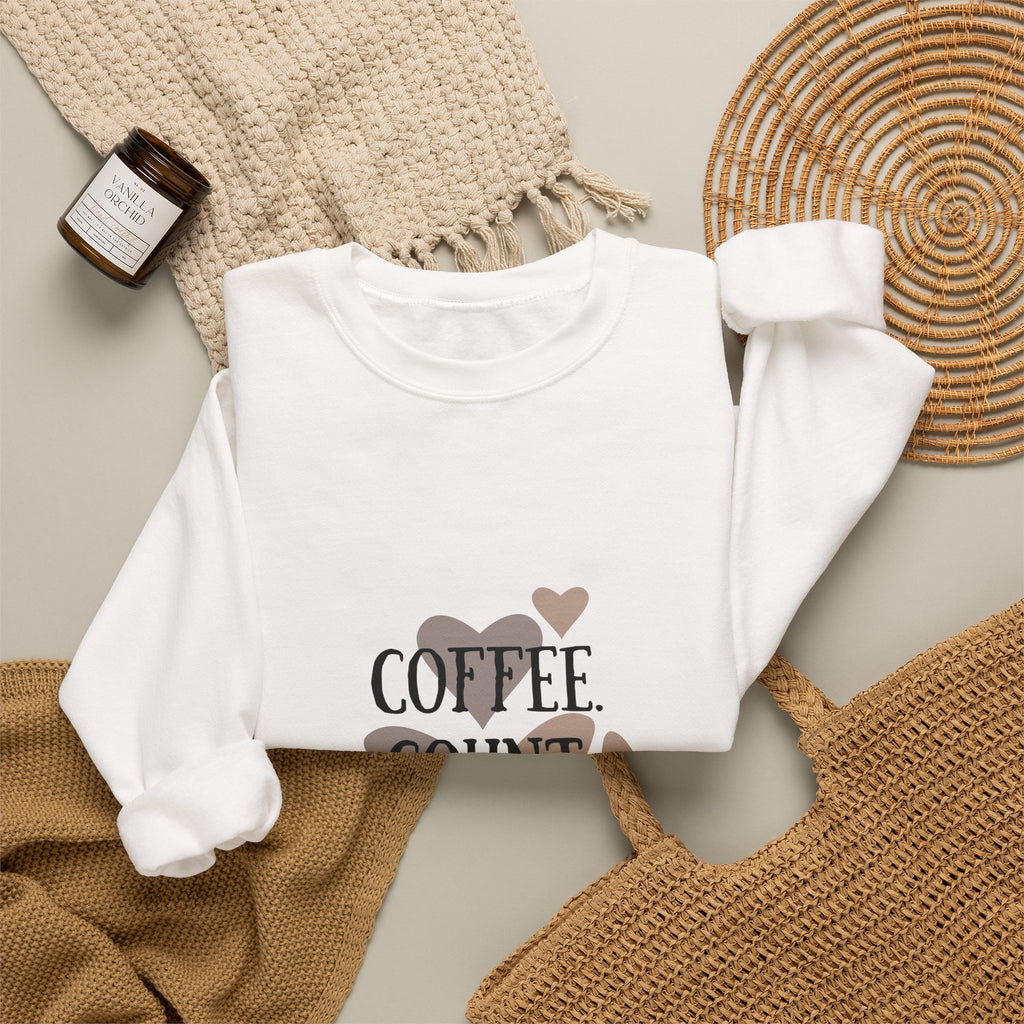 Coffee. Count. Repeat. Crewneck Sweatshirt